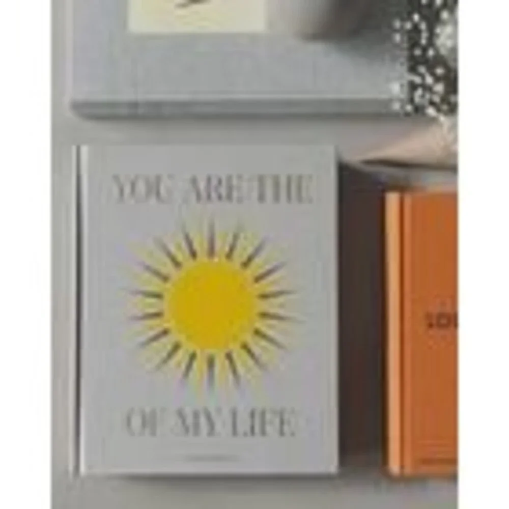 Sunshine Coffee Table Photo Album, Beige Cloth Keepsake Memory Book